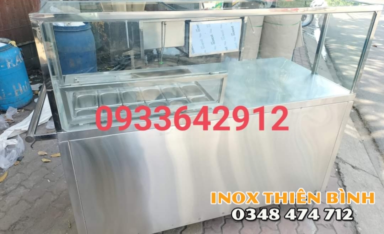 XE TRÀ SỮA  1M5 CÓ THÙNG ĐÁ GIỮ LẠNH  12 KHAY 1/9