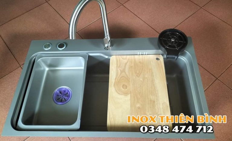 CHẬU ĐƠN  ÂM QUẦY  PHỦ NANO  KT 78x46*23