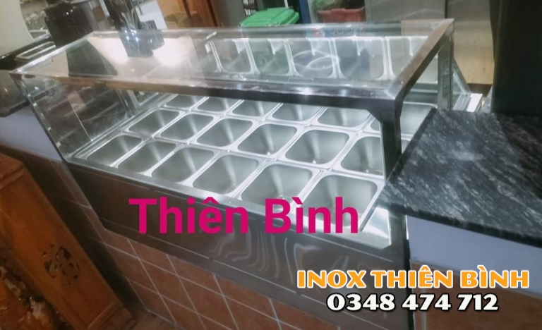 Thùng giữ lạnh 18 khay có kệ kính