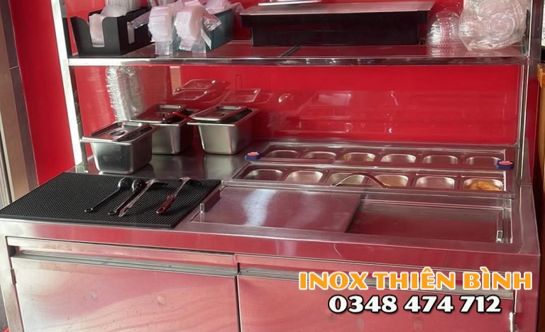 Tủ trà sữa có 12 khay topping