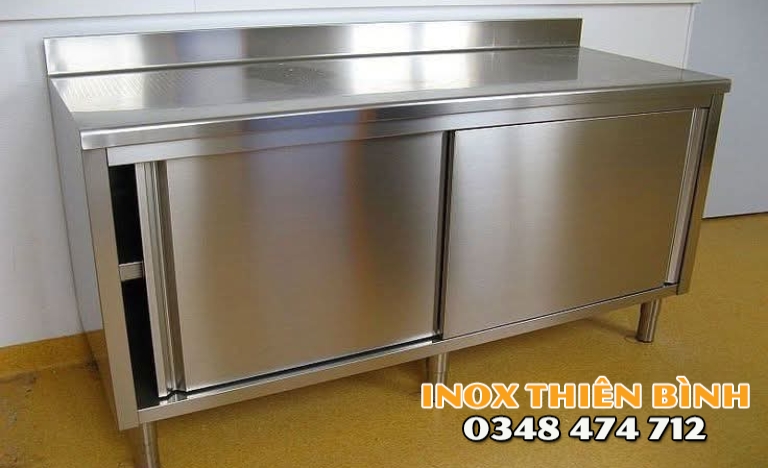 TỦ INOX CỬA LÙA 1M6