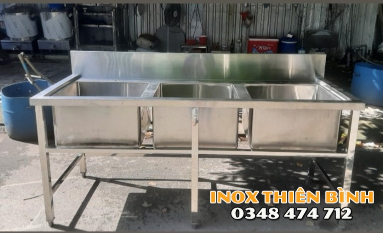 Chậu rửa 3 hộc công nghiệp 