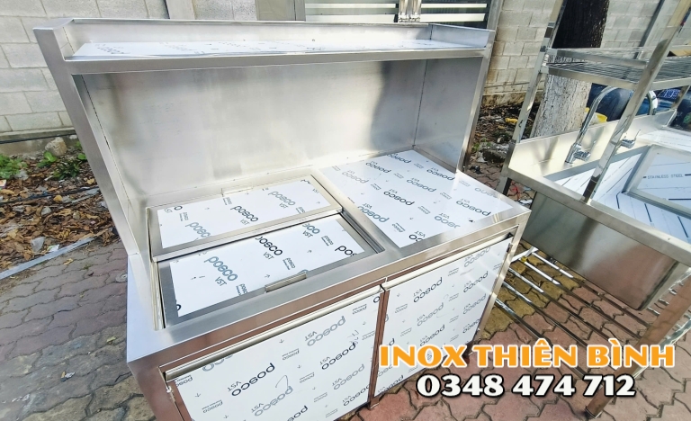 Quầy pha chế 1m2 có thùng đá không bồn rửa 