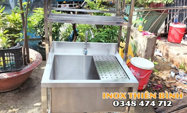 Chậu đơn  kệ 2 tầng