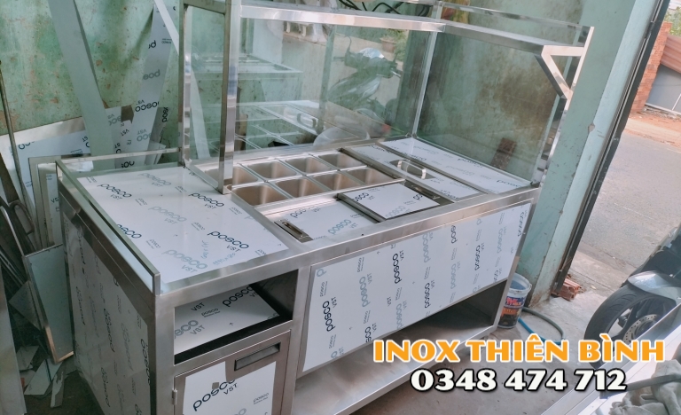 Tủ trà sữa 1m5 có kính