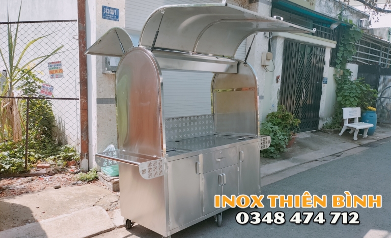 Xe đẩy cà phê 1m2 hình cánh chim