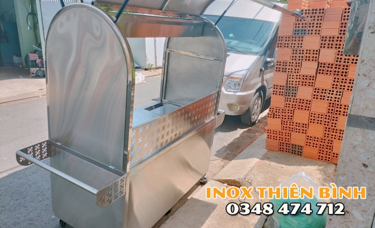 Xe đẩy cà phê 1m2 hình cánh chim