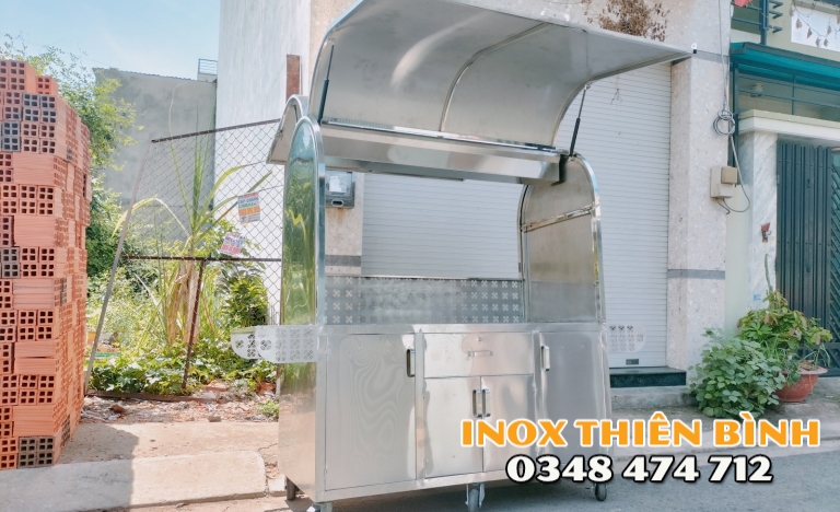 Xe đẩy cà phê 1m2 hình cánh chim