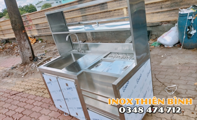 Quầy pha chế inox 1m2 304