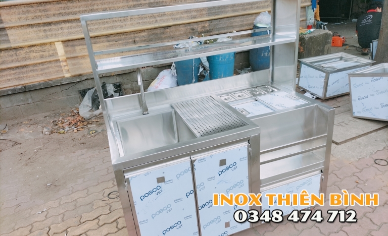 Quầy pha chế inox 1m2 304