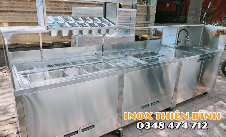 Quầy pha chế inox 3m