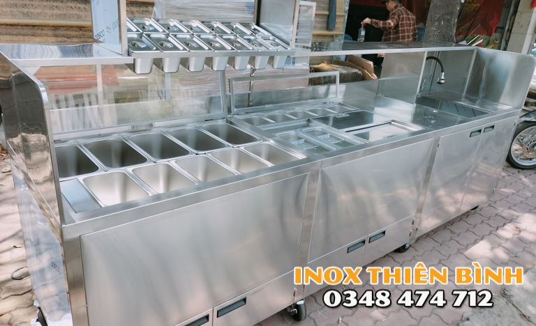 Quầy pha chế inox 3m