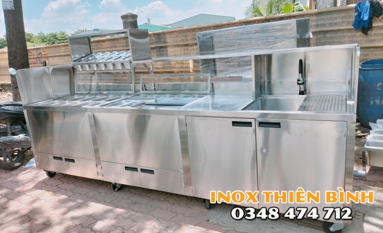 Quầy pha chế inox 3m