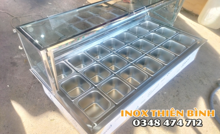 Thùng giữ lạnh 21 khay có kệ kính