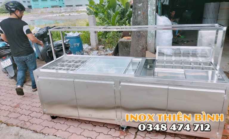 Xe trà sữa buffet  topping 2m5