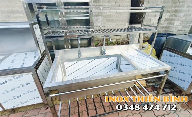 Bồn rửa đơn 1m5 hộc chậu 1000*500*300
