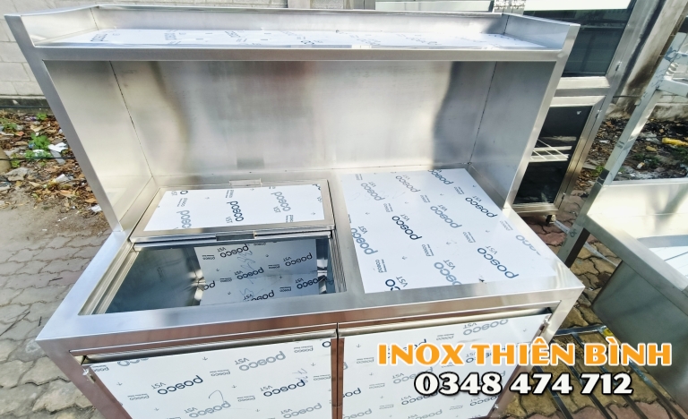 Quầy pha chế 1m2 có thùng đá không bồn rửa 