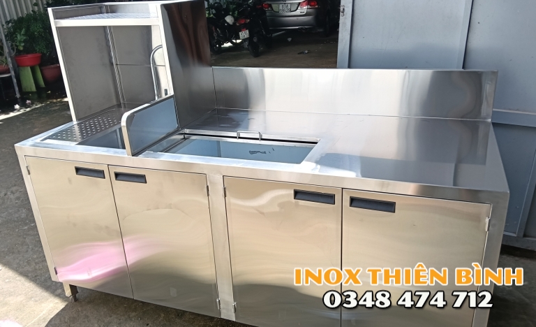 Quầy pha chế 1m8 inox 201 
