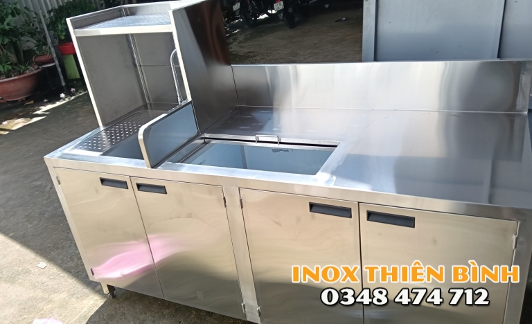 Quầy pha chế 1m8 inox 201 