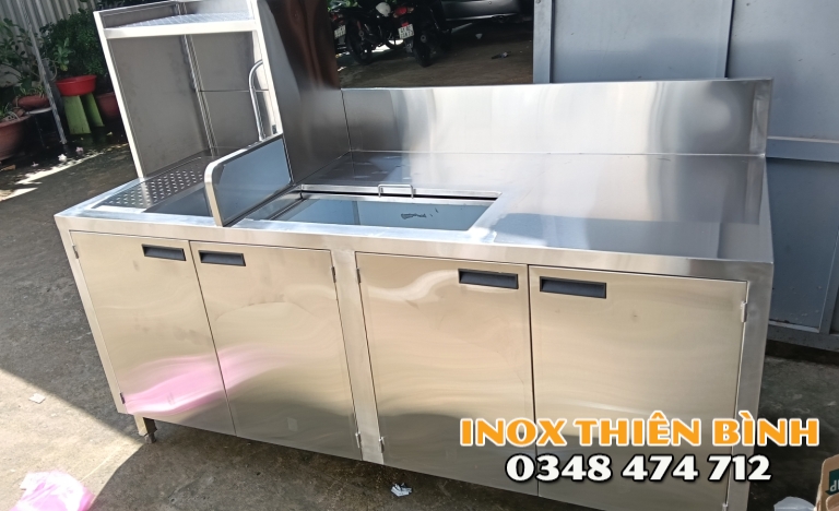 Quầy pha chế 1m8 inox 201 