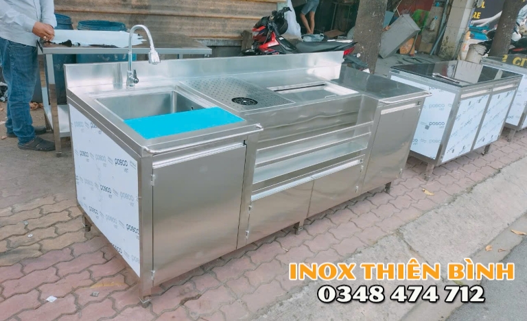 💥 QUẦY PHA CHẾ INOX 304 ĐA NĂNG 2m*750*850