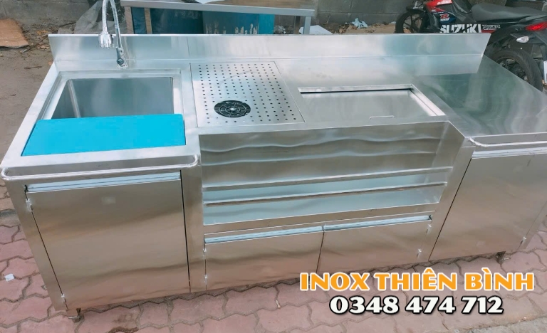 💥 QUẦY PHA CHẾ INOX 304 ĐA NĂNG 2m*750*850