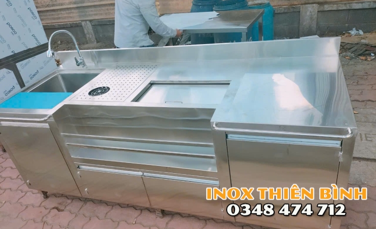 💥 QUẦY PHA CHẾ INOX 304 ĐA NĂNG 2m*750*850