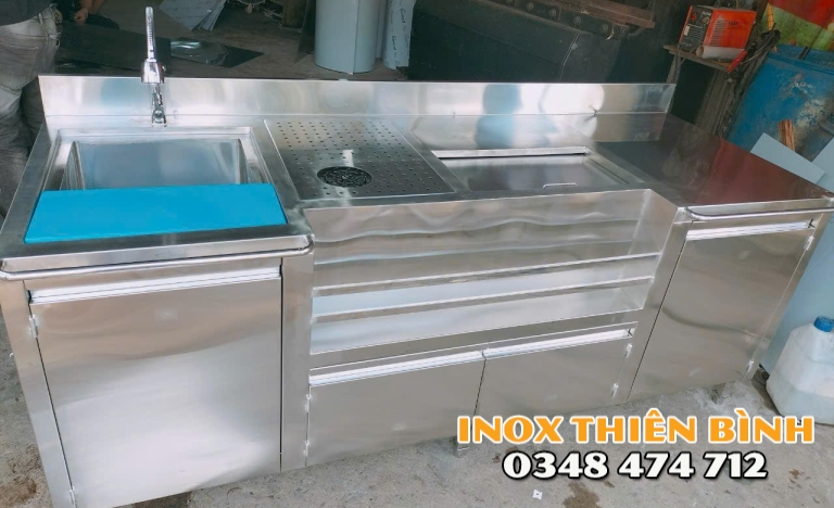 💥 QUẦY PHA CHẾ INOX 304 ĐA NĂNG 2m*750*850