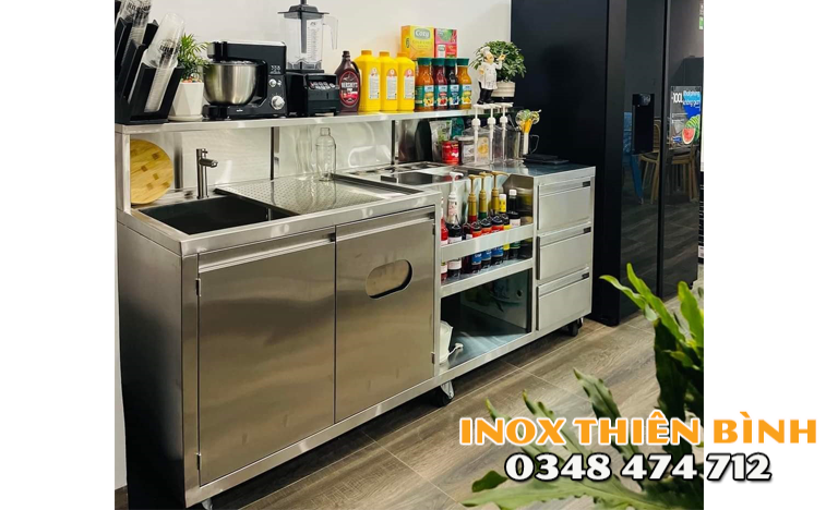 QUẦY BAR PHA CHẾ INOX THIÊN BÌNH